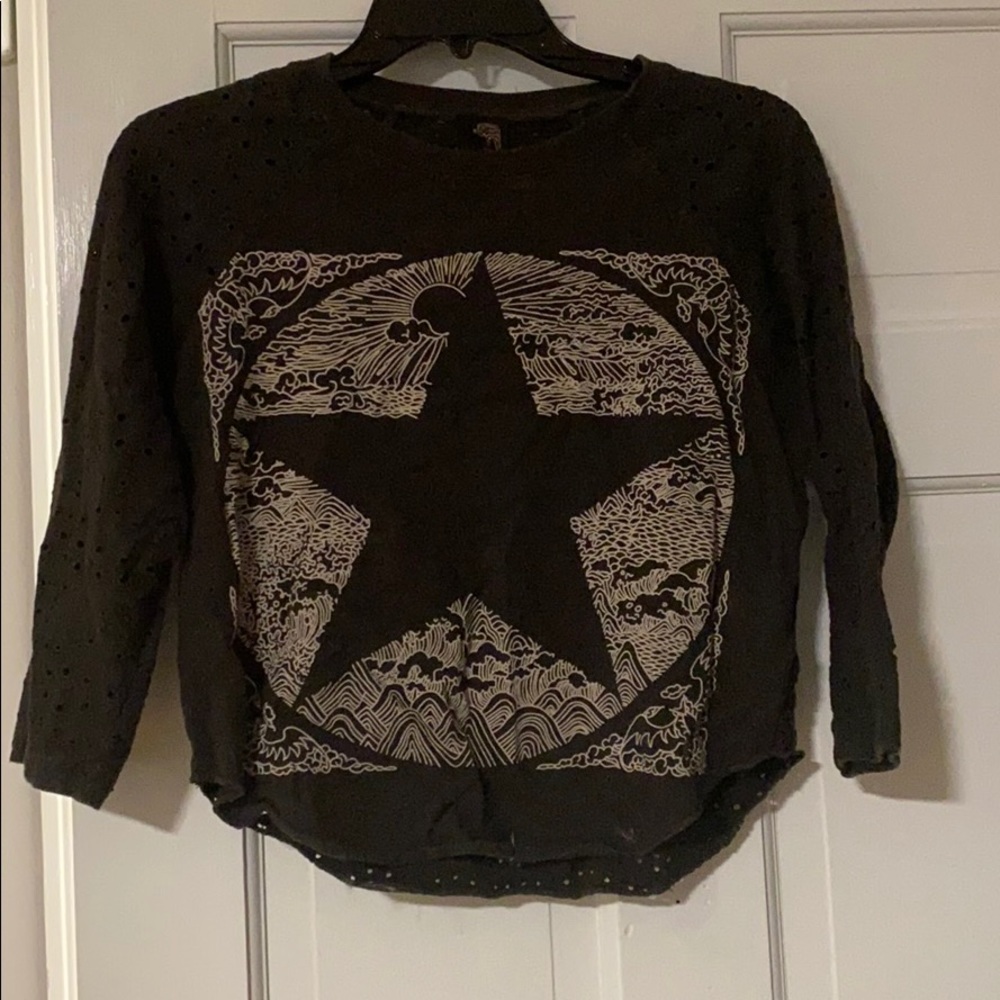 Cotton graphic blouse from Free People